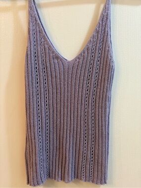 Line & Dot Lynn Pointelle Sweater Tank Top Size S - Revolve - EUC